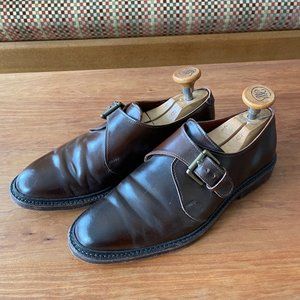 Allen Edmonds sz 8.5 D  Monk Strap, Brown Cordovan leather